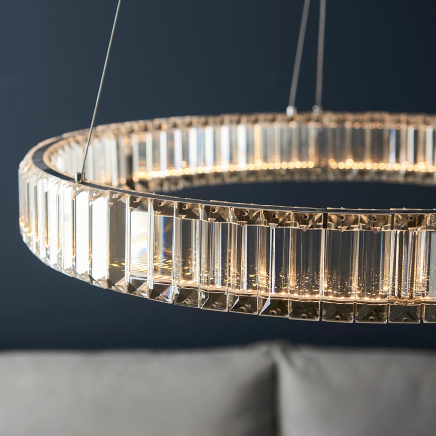 Endon 102255 - LAGUNA LED Dimmable Cable Pendant, LED/36W/230V, Polished Chrome