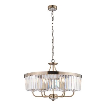 Endon 102505 - Chain-hung chandelier 6xE14/6W/230V, diam. 55 cm, brass