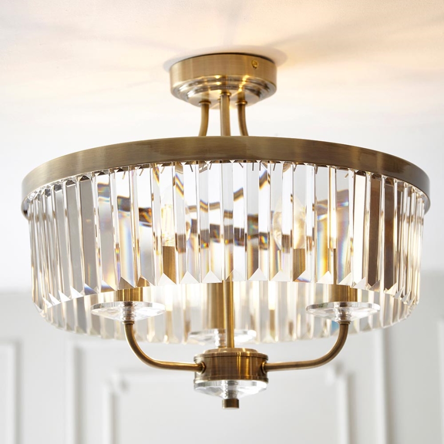 Endon 102506 - Surface-mounted chandelier CHESTERFIELD 3xE14/6W/230V d. 45 cm brass