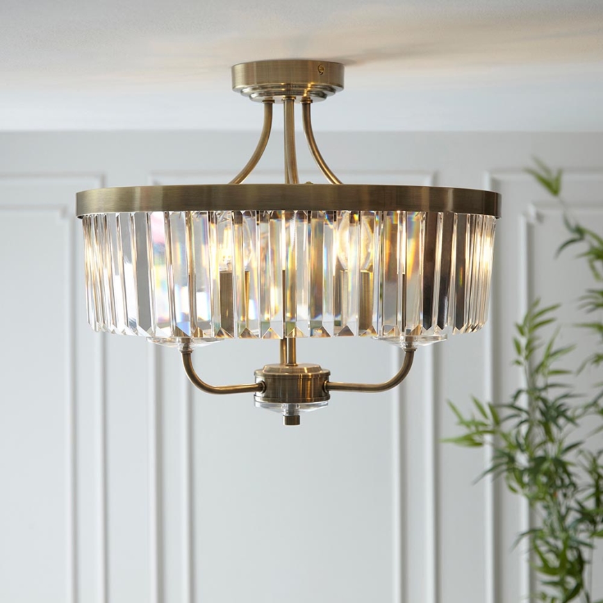 Endon 102506 - Surface-mounted chandelier CHESTERFIELD 3xE14/6W/230V d. 45 cm brass