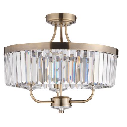 Endon 102506 - Surface-mounted chandelier CHESTERFIELD 3xE14/6W/230V d. 45 cm brass