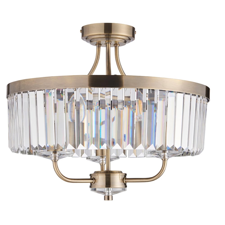 Endon 102506 - Surface-mounted chandelier CHESTERFIELD 3xE14/6W/230V d. 45 cm brass
