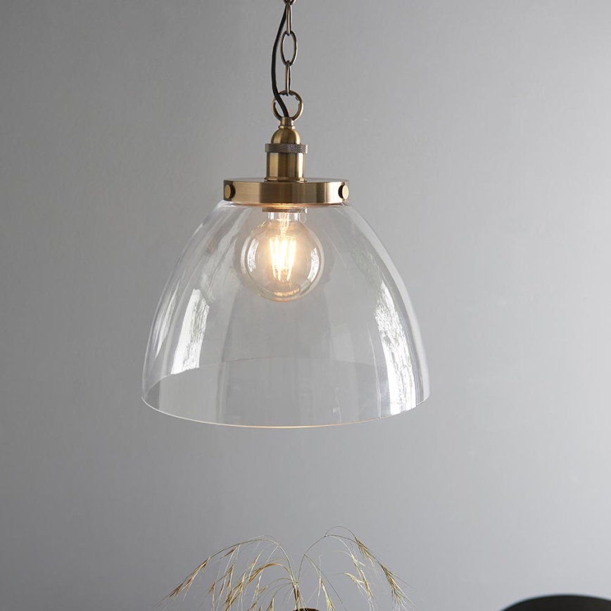 Endon 102926 - Chandelier on a chain HANSEN 1xE27/10W/230V brass