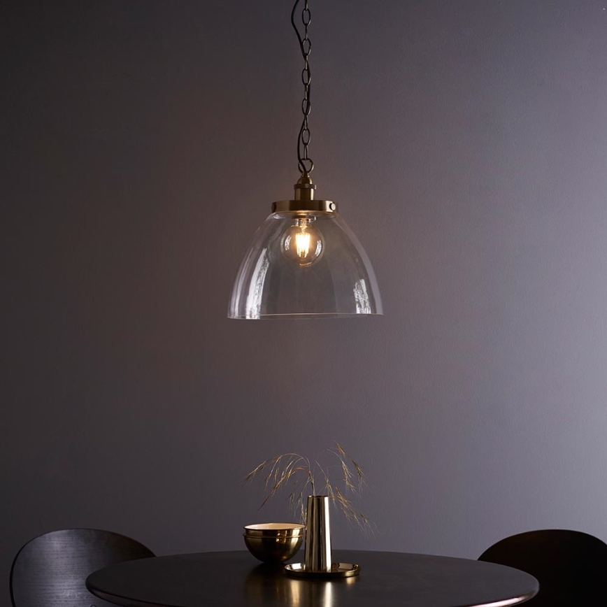 Endon 102926 - Chandelier on a chain HANSEN 1xE27/10W/230V brass