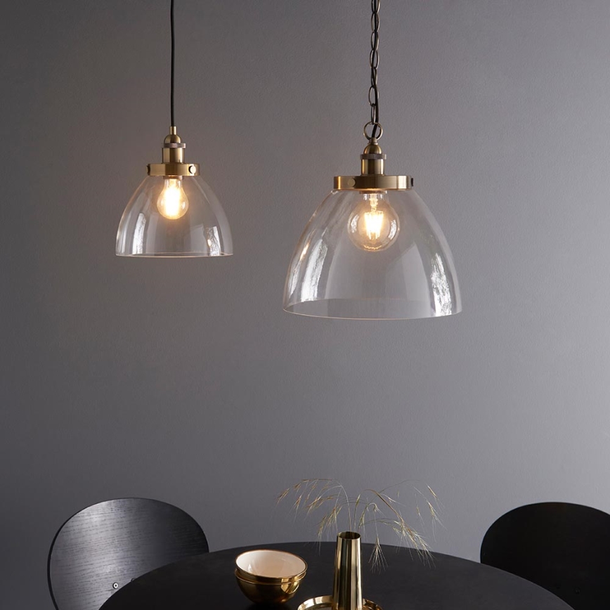 Endon 102926 - Chandelier on a chain HANSEN 1xE27/10W/230V brass