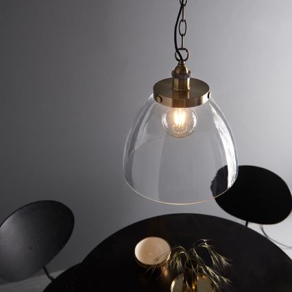 Endon 102926 - Chandelier on a chain HANSEN 1xE27/10W/230V brass