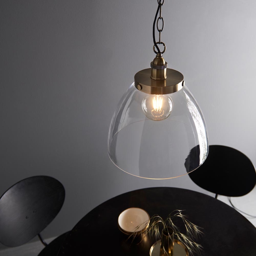 Endon 102926 - Chandelier on a chain HANSEN 1xE27/10W/230V brass