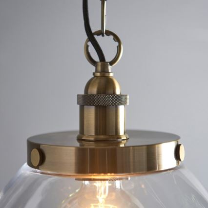 Endon 102926 - Chandelier on a chain HANSEN 1xE27/10W/230V brass