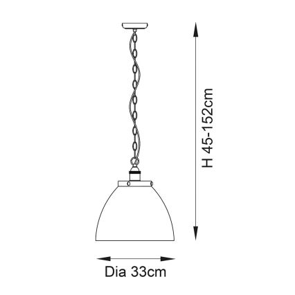 Endon 102926 - Chandelier on a chain HANSEN 1xE27/10W/230V brass