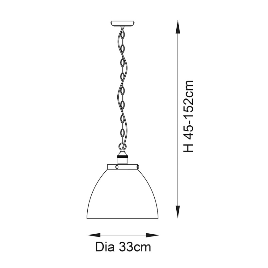 Endon 102926 - Chandelier on a chain HANSEN 1xE27/10W/230V brass