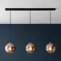 Endon 102929 - Chandelier on a string BOLI 3xE27/10W/230V black/smoky brown