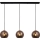 Endon 102929 - Chandelier on a string BOLI 3xE27/10W/230V black/smoky brown