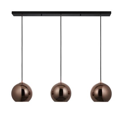 Endon 102929 - Chandelier on a string BOLI 3xE27/10W/230V black/smoky brown