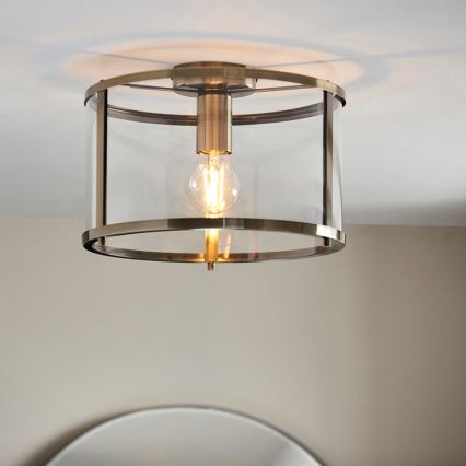 Endon 103112 - HOPTON Ceiling Light 1xE27/10W/230V Matte Chrome