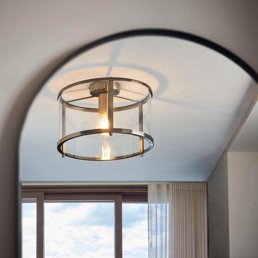 Endon 103112 - HOPTON Ceiling Light 1xE27/10W/230V Matte Chrome