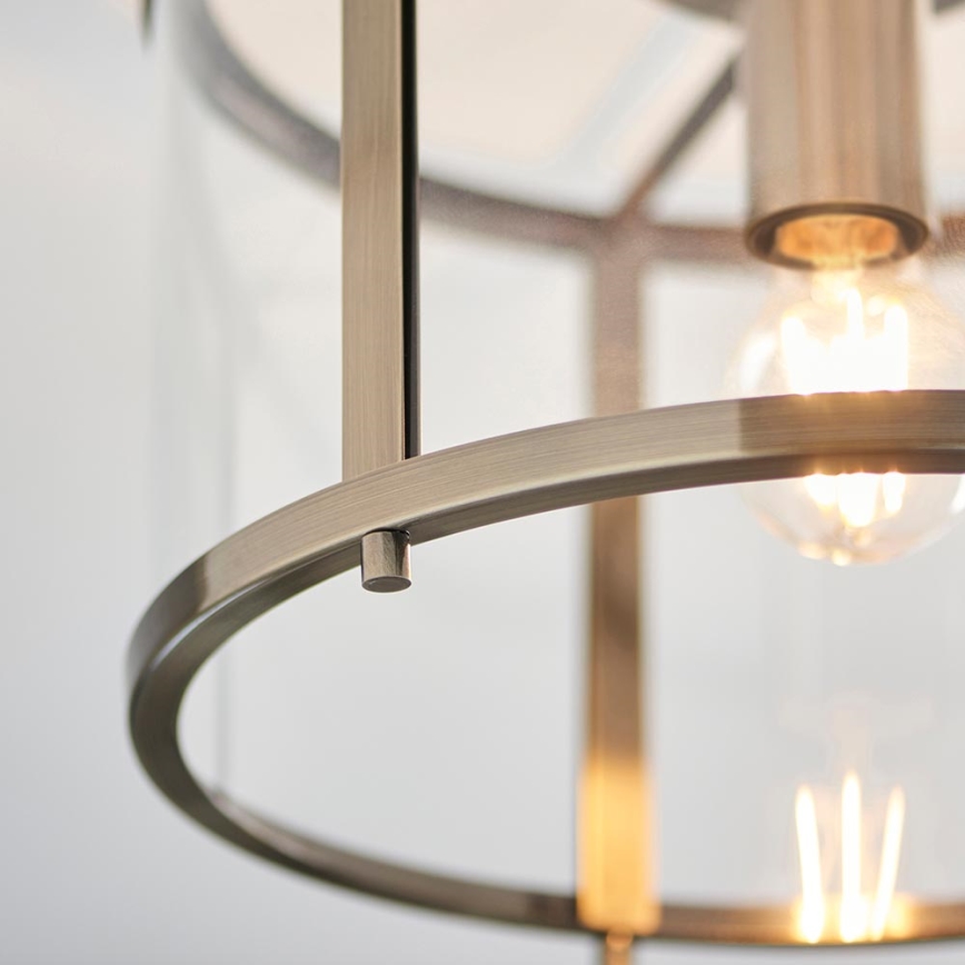Endon 103112 - HOPTON Ceiling Light 1xE27/10W/230V Matte Chrome