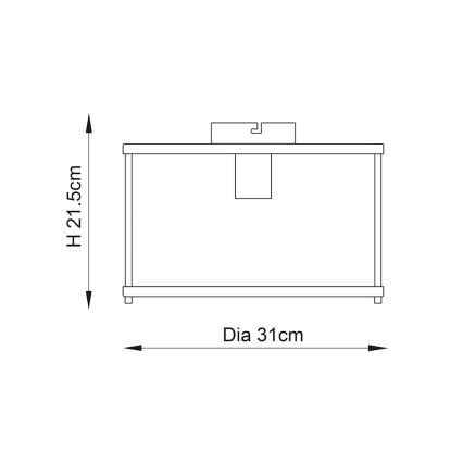 Endon 103112 - HOPTON Ceiling Light 1xE27/10W/230V Matte Chrome