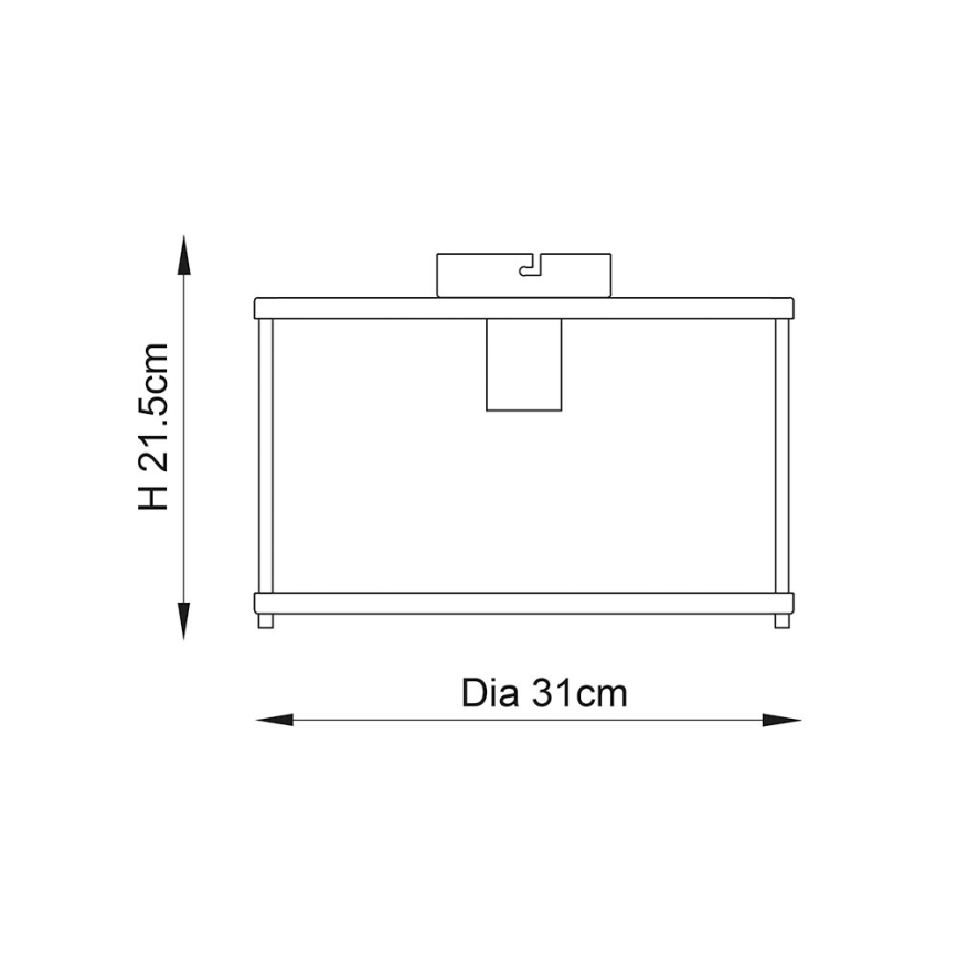 Endon 103112 - HOPTON Ceiling Light 1xE27/10W/230V Matte Chrome