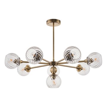 Endon 103172 - Chandelier on a pole ALLEGRA 8xE14/7W/230V brass/clear