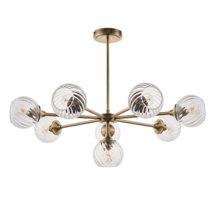 Endon 103172 - Chandelier on a pole ALLEGRA 8xE14/7W/230V brass/clear
