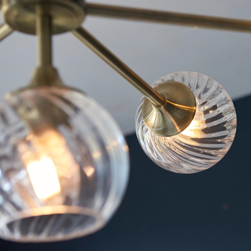 Endon 103172 - Chandelier on a pole ALLEGRA 8xE14/7W/230V brass/clear