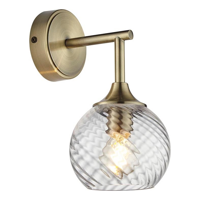 Endon 103173 - Wall light ALLEGRA 1xE14/7W/230V brass/clear