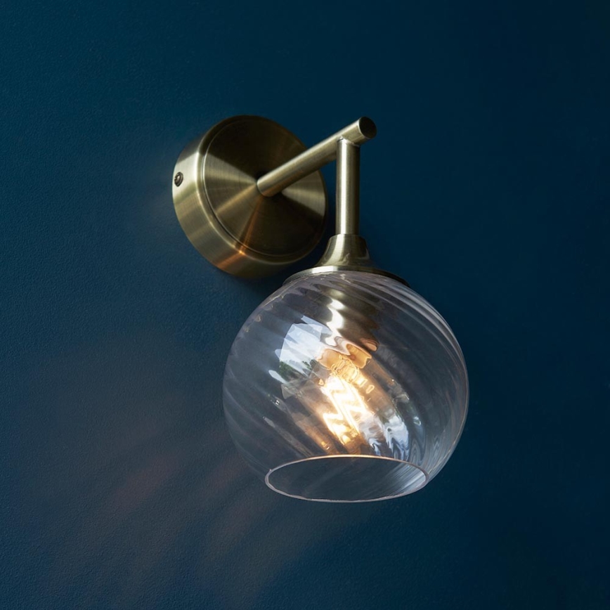Endon 103173 - Wall light ALLEGRA 1xE14/7W/230V brass/clear