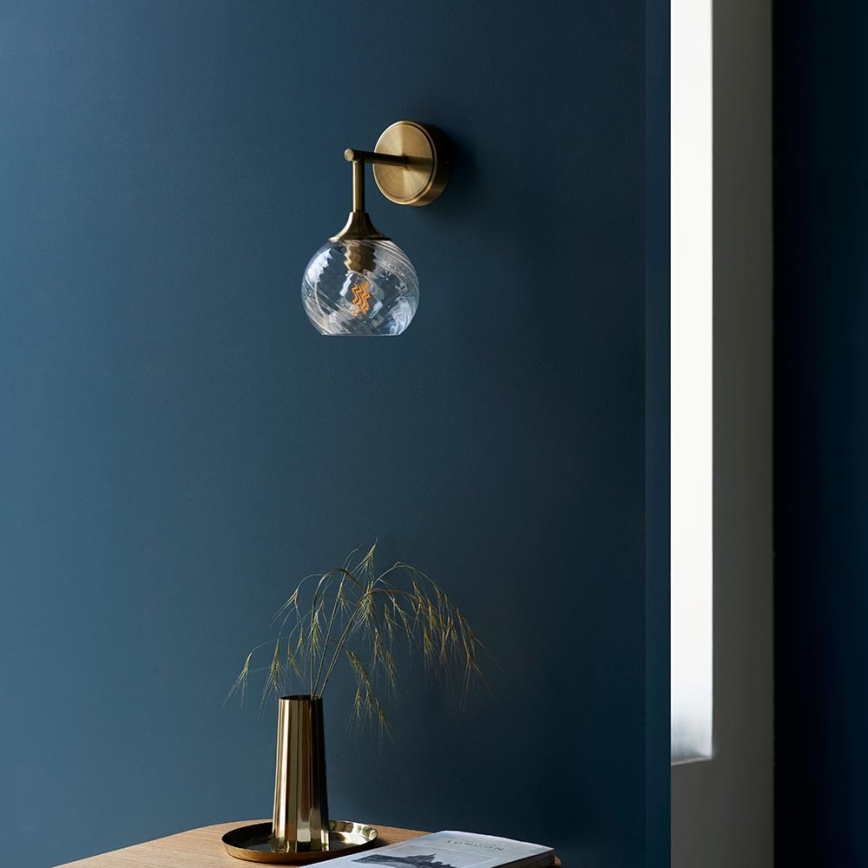 Endon 103173 - Wall light ALLEGRA 1xE14/7W/230V brass/clear