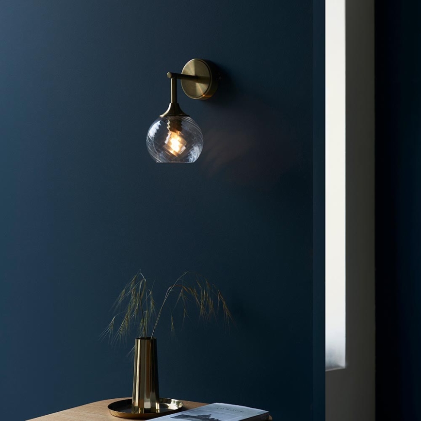Endon 103173 - Wall light ALLEGRA 1xE14/7W/230V brass/clear