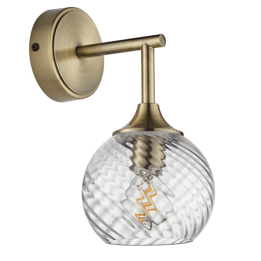 Endon 103173 - Wall light ALLEGRA 1xE14/7W/230V brass/clear