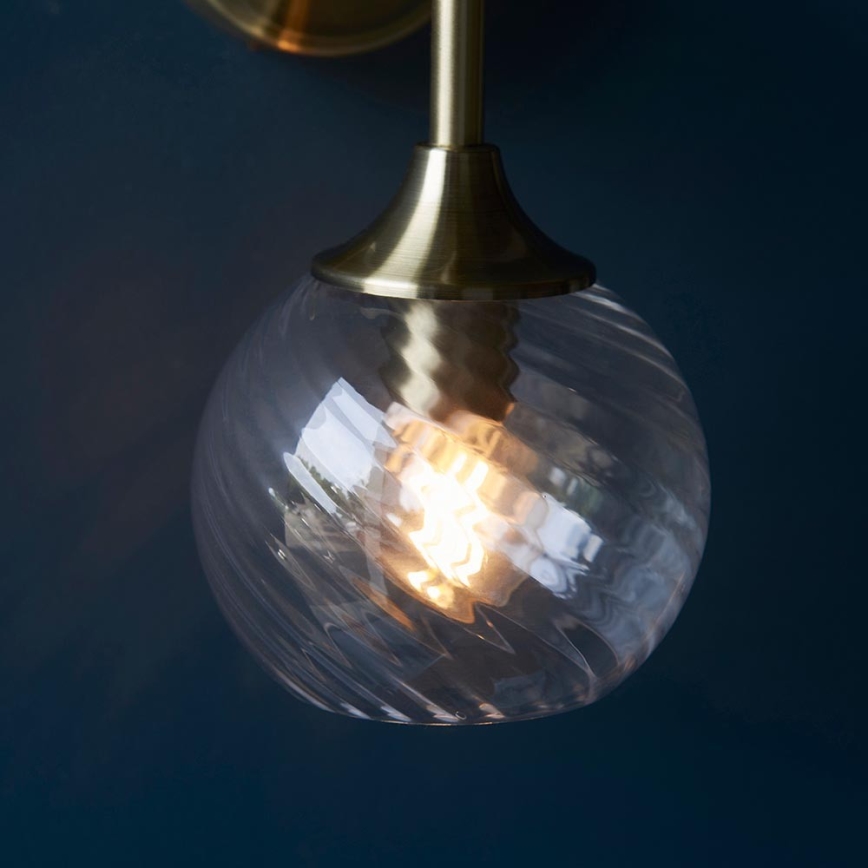 Endon 103173 - Wall light ALLEGRA 1xE14/7W/230V brass/clear