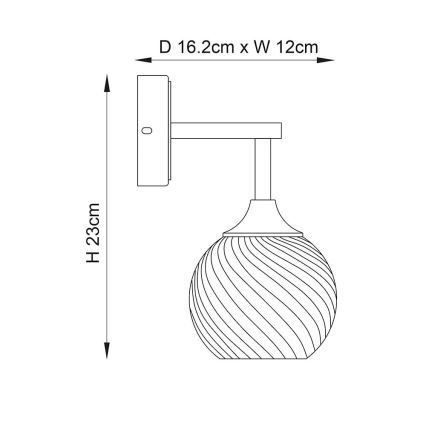Endon 103173 - Wall light ALLEGRA 1xE14/7W/230V brass/clear