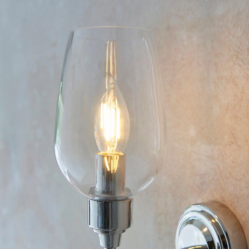 Endon 103316 - STOURTON Wall Light 1xE14/6W/230V Polished Chrome