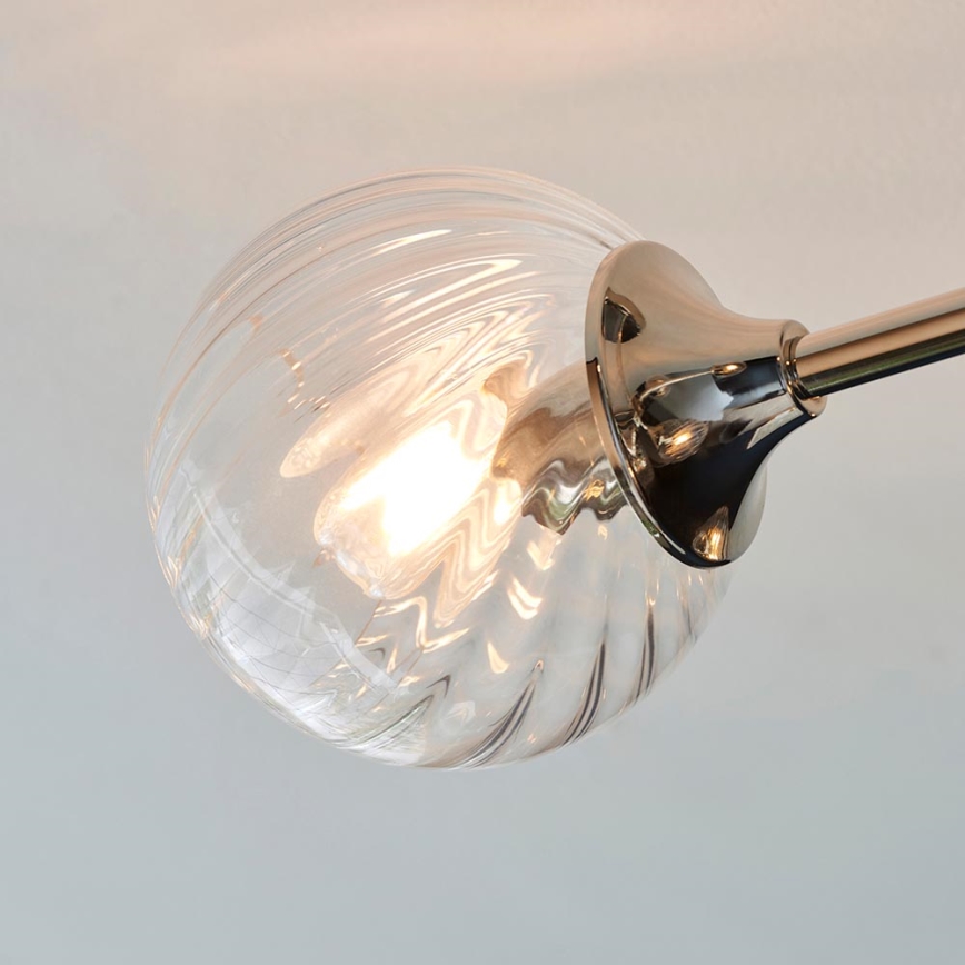 Endon 104050 - Chandelier on a pole ALLEGRA 6xE14/7W/230V shiny chrome/clear