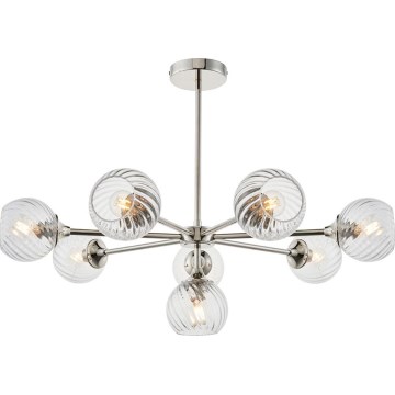 Endon 104051 - ALLEGRA Rod Chandelier 8xE14/7W/230V Polished Chrome