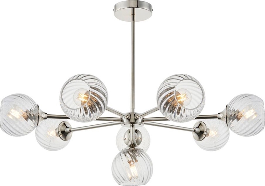 Endon 104051 - ALLEGRA Rod Chandelier 8xE14/7W/230V Polished Chrome