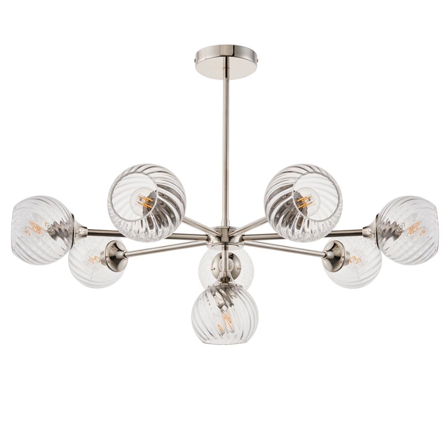 Endon 104051 - ALLEGRA Rod Chandelier 8xE14/7W/230V Polished Chrome