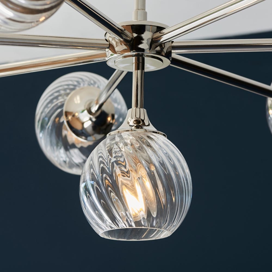 Endon 104051 - ALLEGRA Rod Chandelier 8xE14/7W/230V Polished Chrome