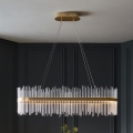Endon 104082 - ADRIEL dimmable LED pendant on cable, 47W/230V, 3000K, gold/clear