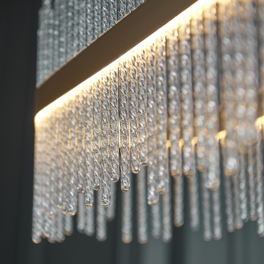 Endon 104082 - ADRIEL dimmable LED pendant on cable, 47W/230V, 3000K, gold/clear