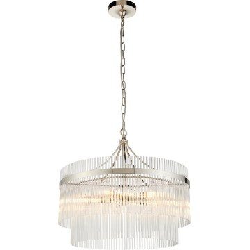 Endon 104112 - Chain-hung chandelier MARIETTA 5xE14/7W/230V polished chrome/clear