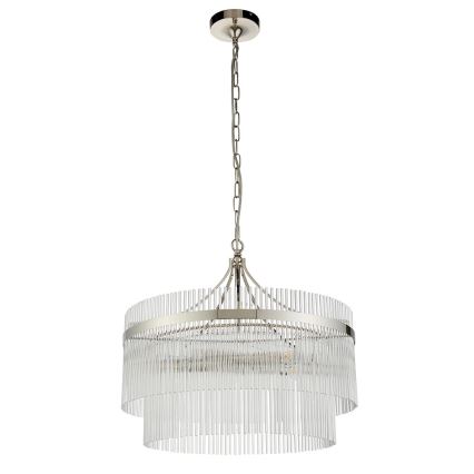 Endon 104112 - Chain-hung chandelier MARIETTA 5xE14/7W/230V polished chrome/clear
