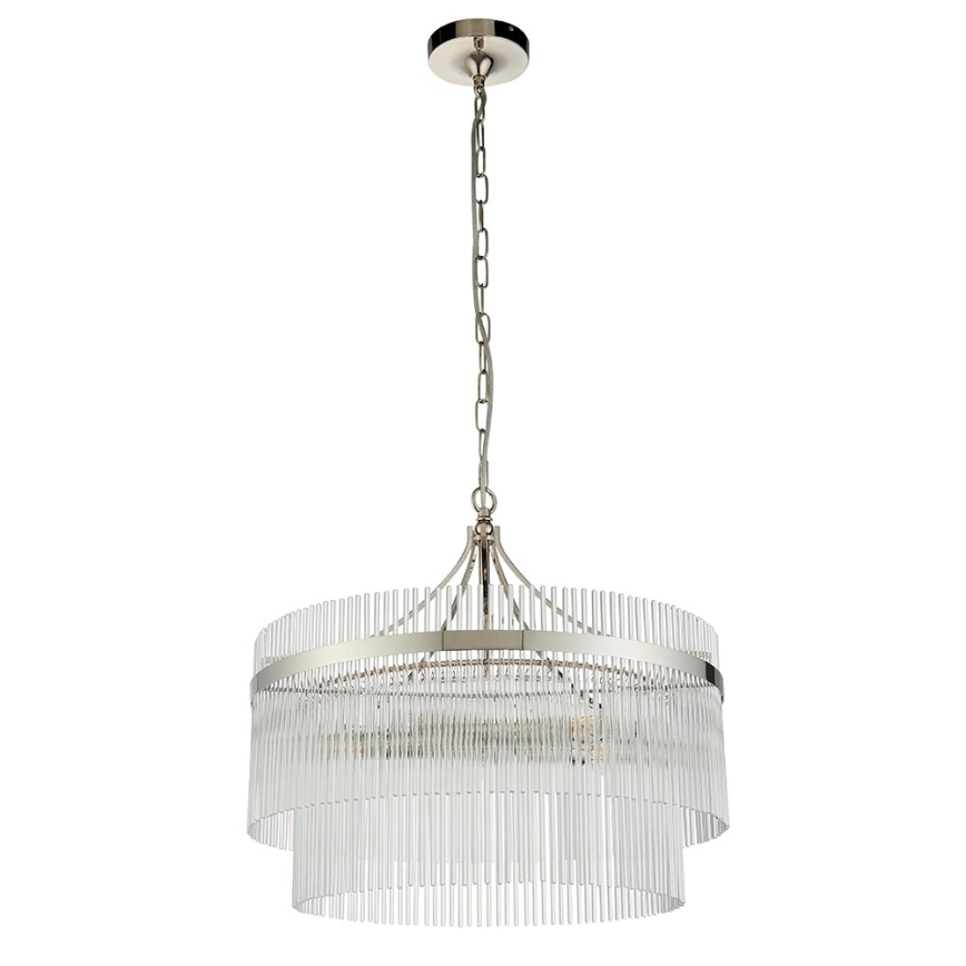Endon 104112 - Chain-hung chandelier MARIETTA 5xE14/7W/230V polished chrome/clear
