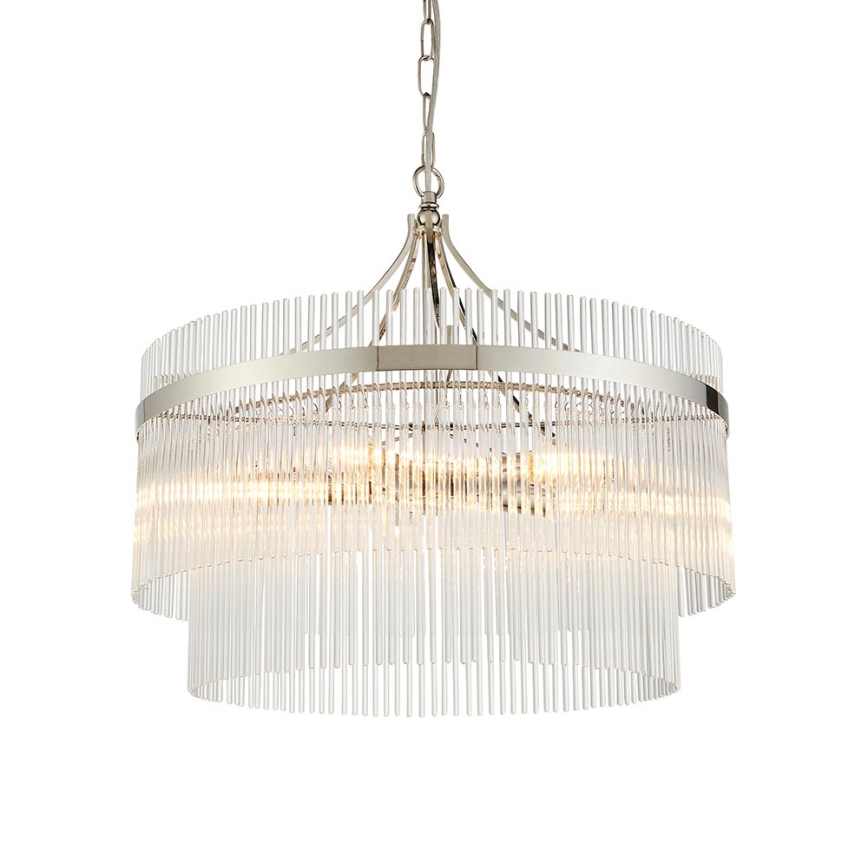 Endon 104112 - Chain-hung chandelier MARIETTA 5xE14/7W/230V polished chrome/clear