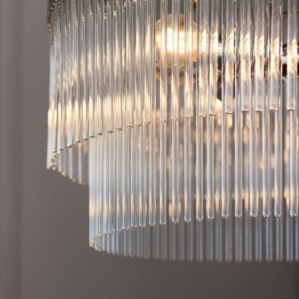 Endon 104112 - Chain-hung chandelier MARIETTA 5xE14/7W/230V polished chrome/clear