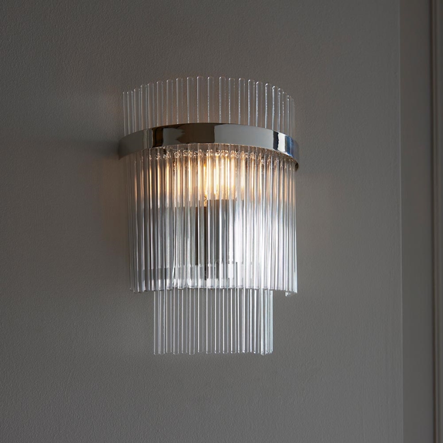 Endon 104114 - Wall light MARIETTA 1xE14/6W/230V shiny chrome/clear