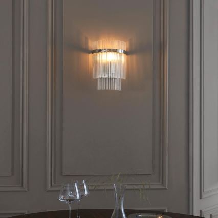 Endon 104114 - Wall light MARIETTA 1xE14/6W/230V shiny chrome/clear