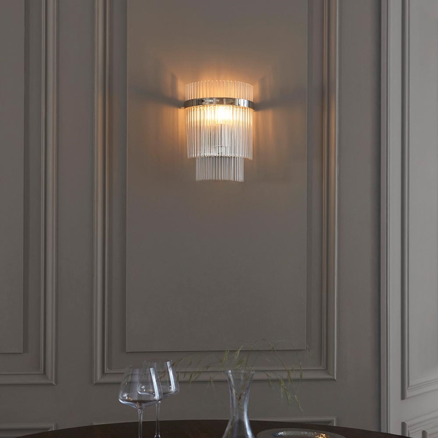 Endon 104114 - Wall light MARIETTA 1xE14/6W/230V shiny chrome/clear