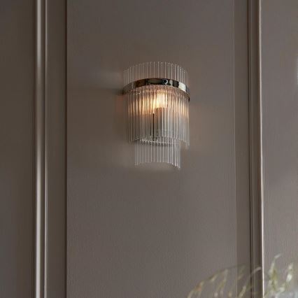 Endon 104114 - Wall light MARIETTA 1xE14/6W/230V shiny chrome/clear