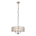 Endon 104466 - Chandelier on a chain CLIFTON 3xE14/6W/230V shiny chrome/clear d. 38,5 cm